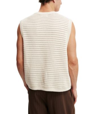 Мужской летний вязаный жилет ИЗ ХЛОПКА