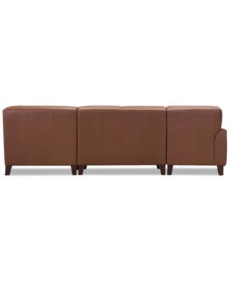 Ashlinn 5-Pc. Leather Chaise Sectional, Exclusively at Macy's