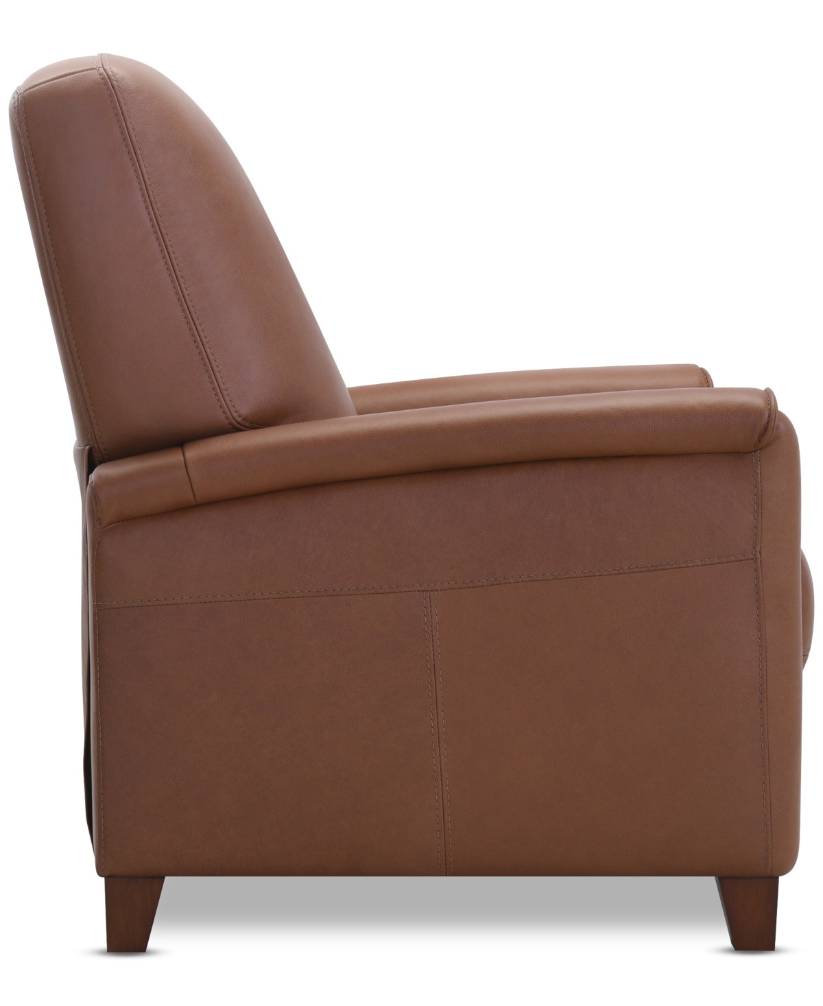 Macy's Ashlinn 35" Pushback Leather Recliner, Exclusively At  In Brown