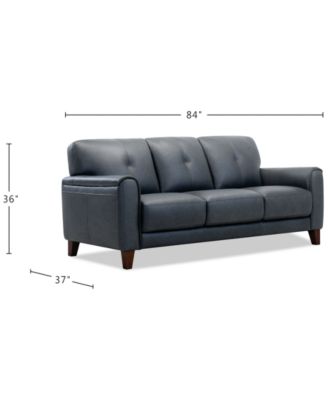 CLOSEOUT! Ashlinn 84" 3 Seat Leather Sofa