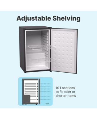 Premium 65L Solid Door 2.3 Cu.ft. Freestanding Under-Counter Mini Fridge in Black