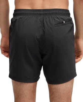 Men's Vertical Logo Print Swim Shorts