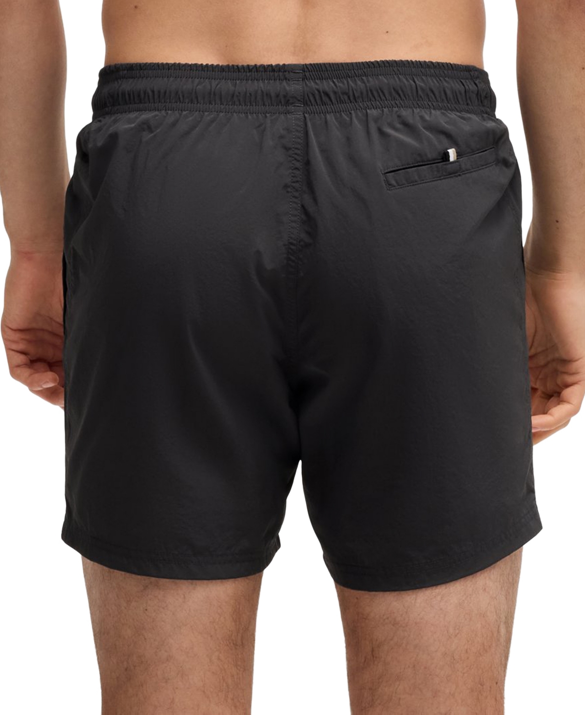 Hugo Boss Logo-print Swim Shorts In Black