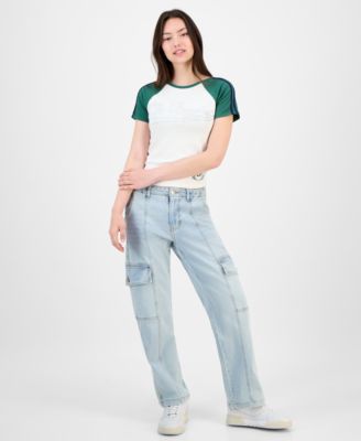 Madden Girl - Juniors' High-Rise Cargo Skater Jeans