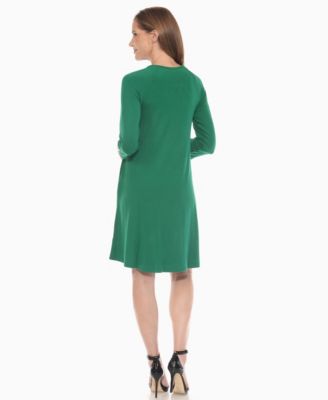 Women's Criss Cross Neckline A-line Dress