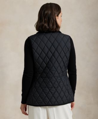 Women's Corduroy-Trim Quilted Vest