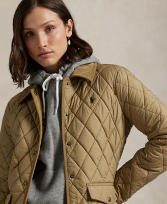 Women's Corduroy-Trim Quilted Barn Jacket
