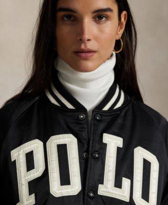 Women's Logo Satin Bomber Jacket