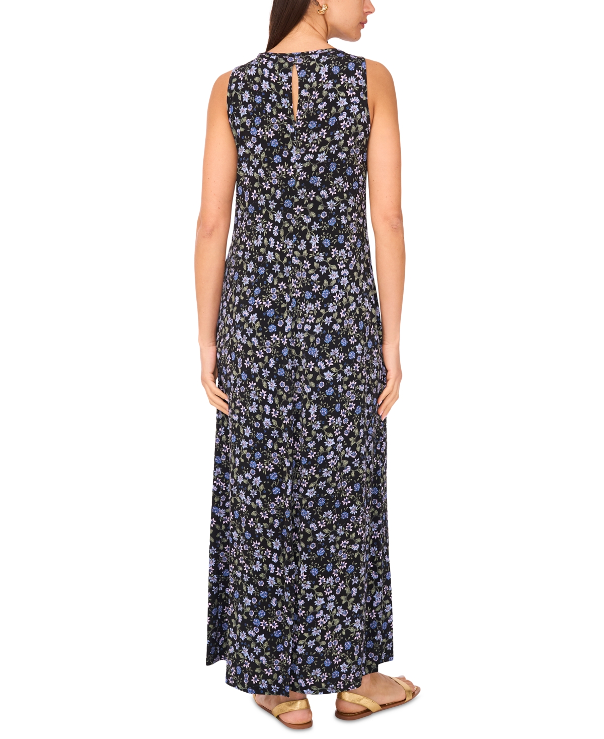 Shop Vince Camuto Women's Floral-print A-line Maxi Dress