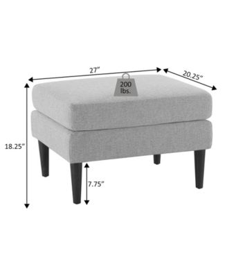 20.25" Designs4Comfort Marlow Mid Century Ottoman