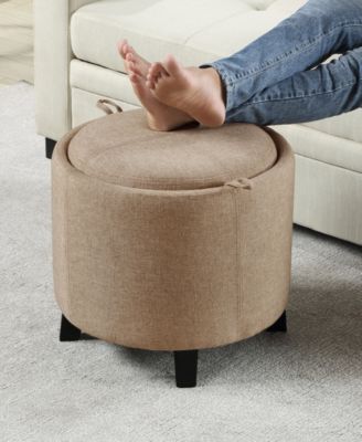 19" Designs4Comfort Oscar Storage Ottoman with Reversible Tray
