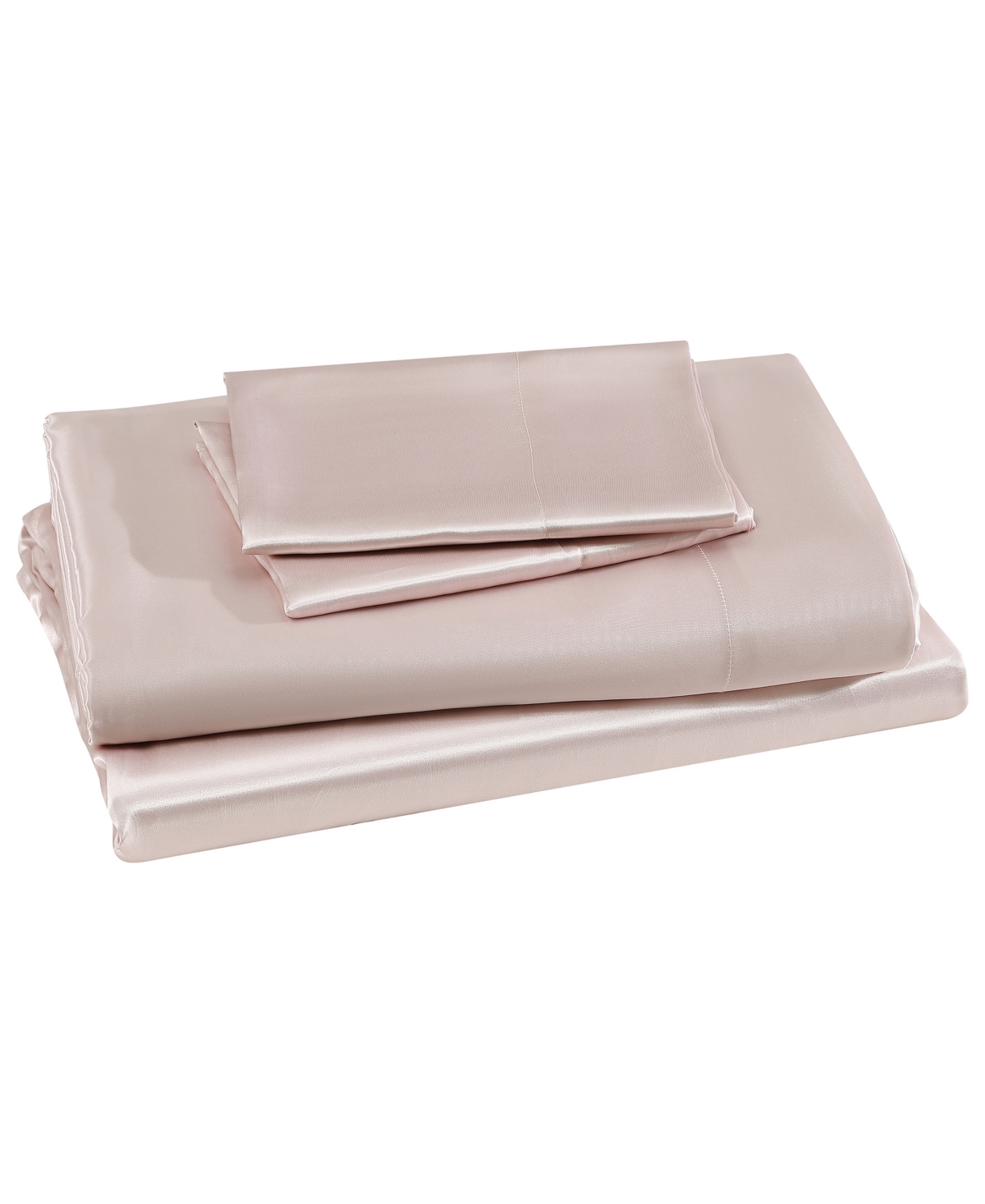 Beatrice Home Fashions Luxurious Satin 4-pc. Sheet Set, King In Pink