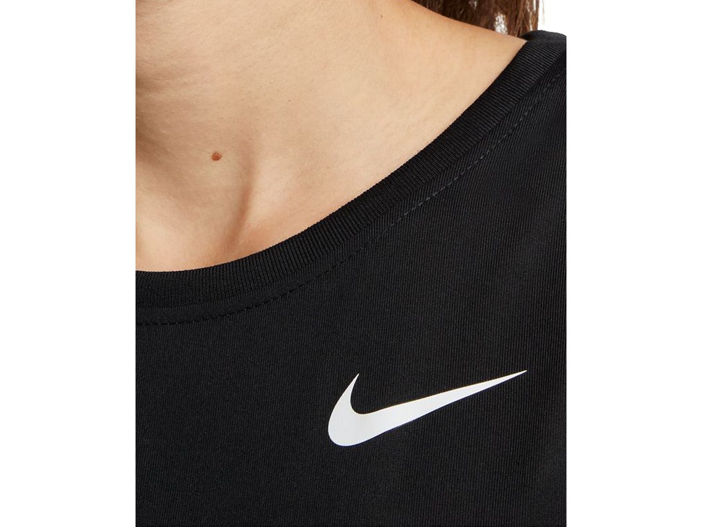 Женский топ Nike Dri-FIT Training Tank Top, цвет: Чёрный / Белый — фото 3