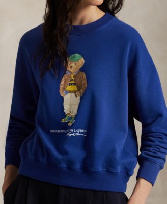 Women's Polo Bear Lightweight Fleece Crewneck Sweatshirt