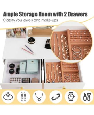 Industrial Makeup Dressing Table with 3 Lighting Modes