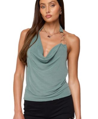 Women's Rhia Cowl Neck Halter Top