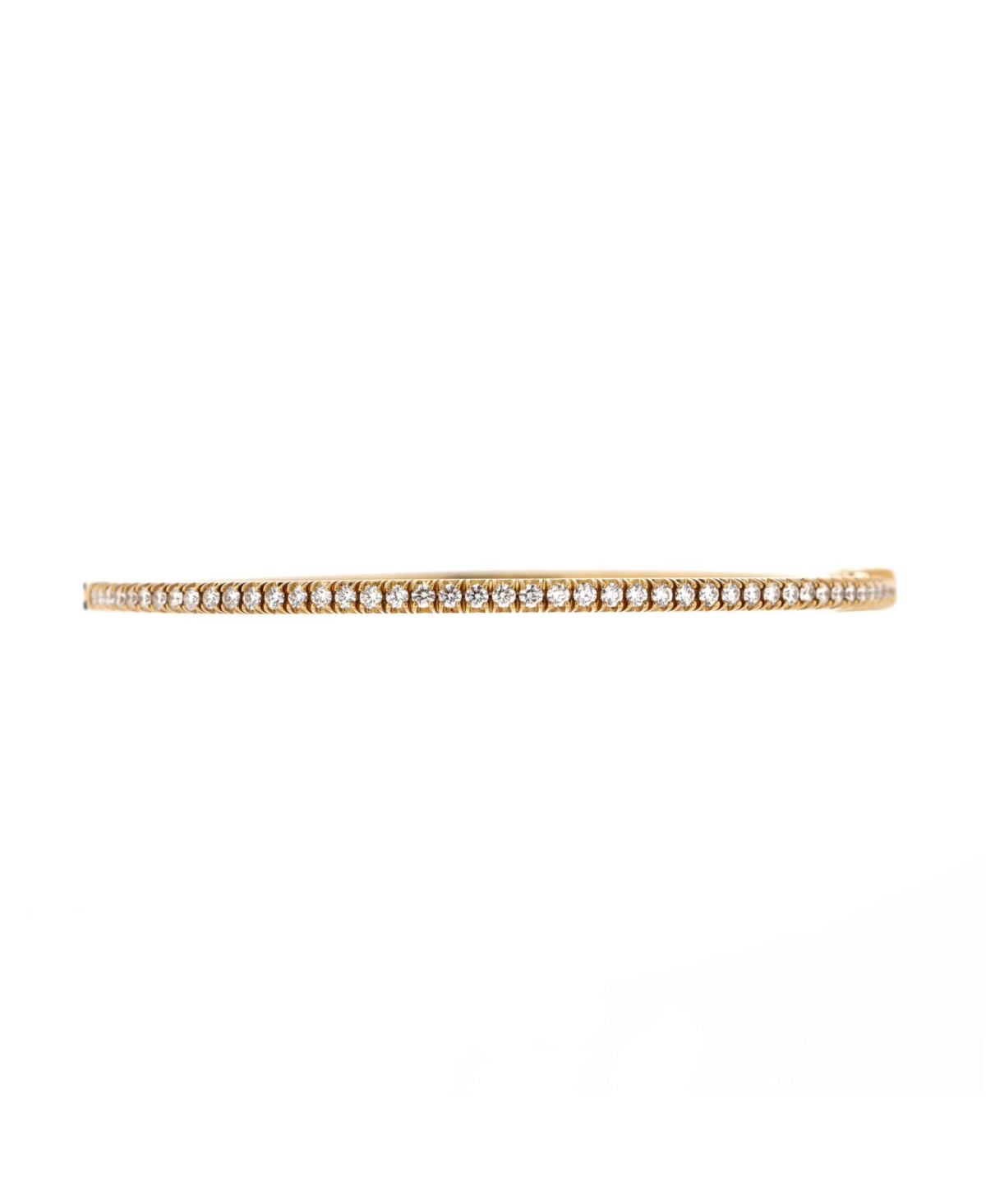 Pre-Owned Tiffany & Co. Metro Hinged Bangle Bracelet 18K Gold and Diamonds - 18k gold