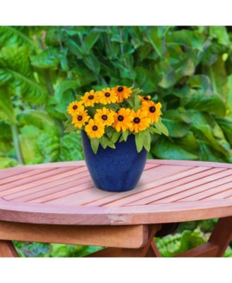 Resort High-Fired Outdoor/Indoor Glazed UV and Frost-Resistant 2-Pack Ceramic Planters with Drainage Holes