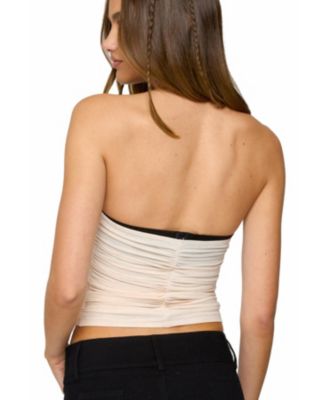 Женский контрастный бюстгальтер Edikted с сетчатым корсетом с рюшами