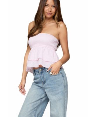 Женский топ без бретелек с оборками и ушками от Toria Edikted