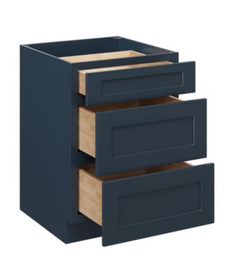 Kitchen Floor Base Cabinet 24-Inch Width x 34.5-Inch Height x 24-Inch Depth with 3 Drawers
