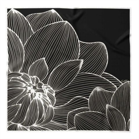 Женские аксессуары Elizabetta Fior di Loto - Silk Bandana for Women, цвет: Чёрный