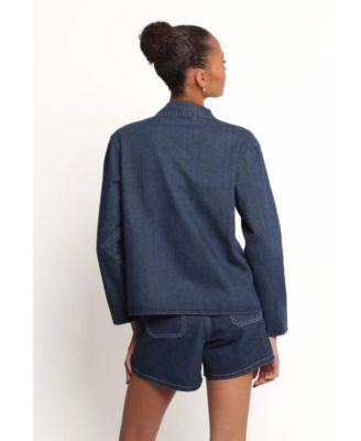 Women's Avon Bow Front Denim Shacket