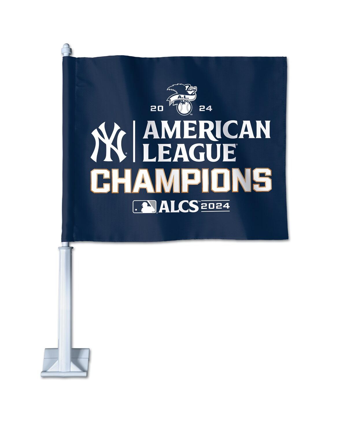 New York Yankees 2024 American League Champions On-Field/Locker Room Celebration Two-Sided Car Flag
