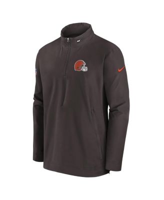 Мужская коричневая куртка Nike Cleveland Browns Sideline Coach на молнии