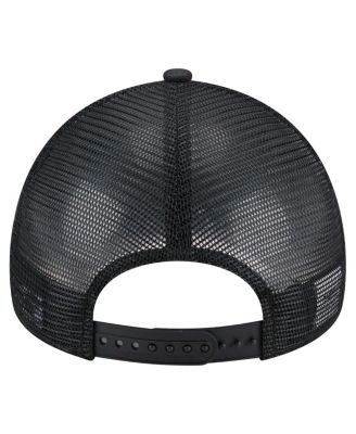 Men's Black Chicago Cubs 9FORTY A-Frame Trucker Adjustable Hat