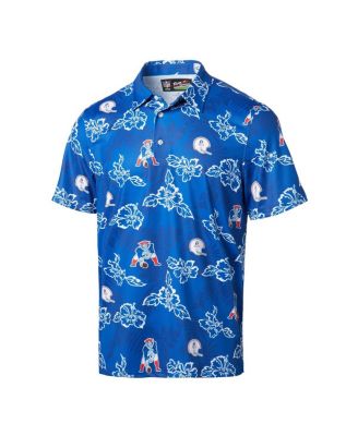 Men's Royal New England Patriots Throwback Pua Performance Polo Shirt