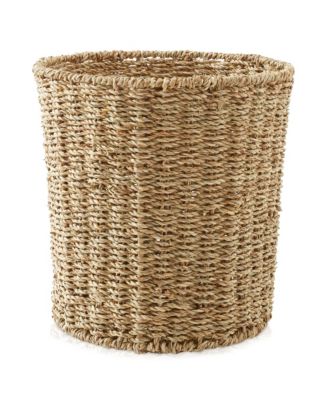 Hyacinth Waste Basket Woven Garbage Trash Can