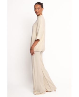 Женский вязаный комплект брюк Remii с лепестками и щенком