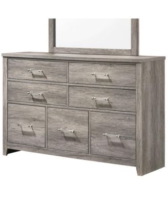 Harmony Wood 5-Drawer Dresser with Mirror