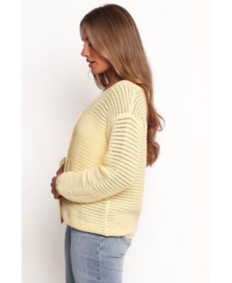 Женский кардиган Carrie на пуговицах спереди с лепестками и щенком