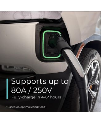 Tesla to J1772 Adapter, 80A/250V, Works with Tesla Chargers (Black)