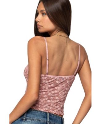 Женская кружевная майка с цветочной текстурой и узором Edikted