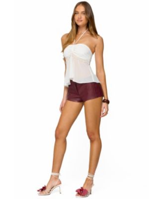 Женская прозрачная шифоновая сорочка на бретелях с узором Edikted