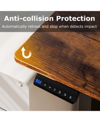 Electric Standing Desk with 3 Memory Height Settings and 2 Hanging Hooks &amp; Cable Management