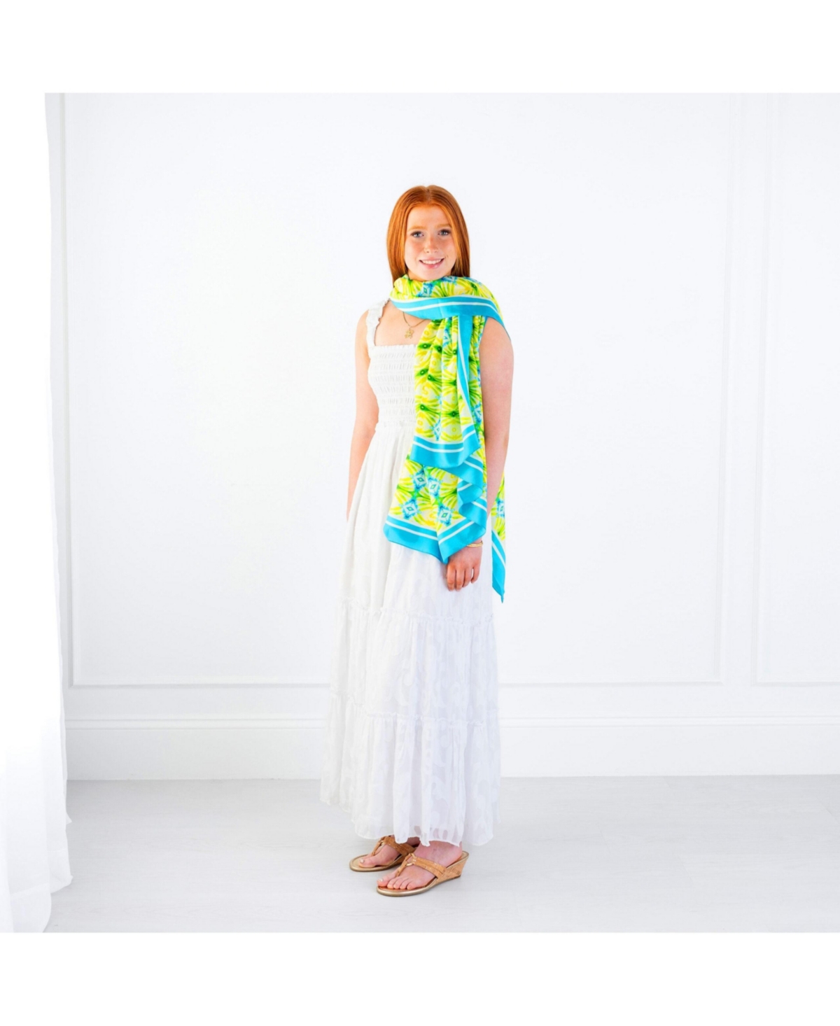 Silk Scarf/Wrap/Sarong - Georgia's palm