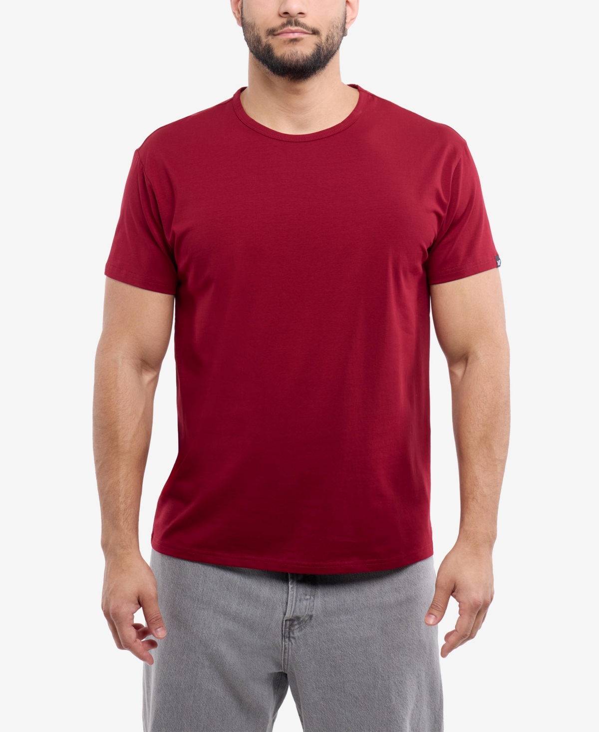 Men's Basic Short Sleeve T-Shirt - Burgundy