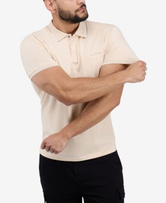 Мужское поло X-Ray с ребристым воротником и карманами