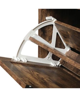 4 Door Shoe Rack, Freestanding Modern Shoe Storage Cabinet, for Entryway