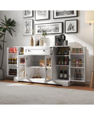 Modern Sideboard Buffet Cabinet with Storage, Adjustable Shelf, and Drawer