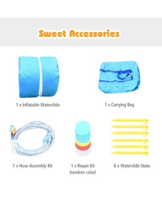 Inflatable Water Slide Crab Dual Slide Bounce House Splash Pool Without Blower