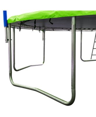 16FT Trampoline with Safety Enclosure Net, Basketball Hoop and Ladder, Large-Scale Trampoline for Kids/Adluts Family Jumping Outdoor Workout