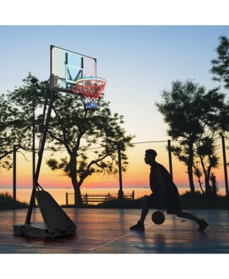 Portable Basketball Hoop System ,8-10ft Height Adjustable for Youth Adults LED Basketball Hoop Lights