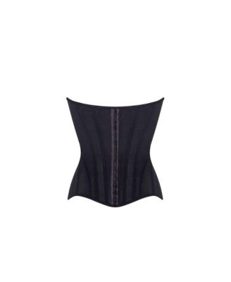 Women's Smart heart-shaped low-waist black fitted corset