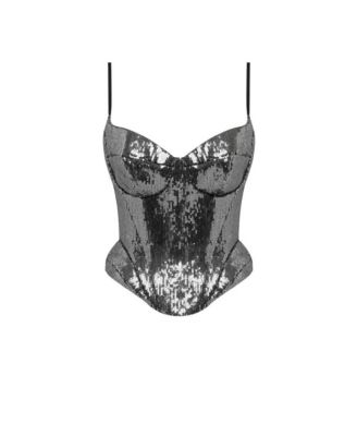 Women's Sensational spaghetti straps sequined corset