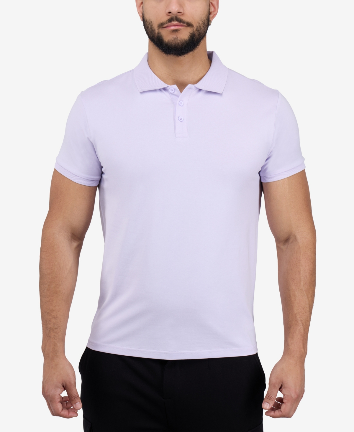 Men's Short Sleeve New Rib Polo Shirt - True lavender